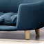 Lit pour chien Mid-Century moderne bleu marine avec pieds en bois de bouleau, assemblage requis