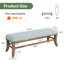Banc de chambre rembourré en bois de pin massif, banc d'entrée de lit courbé