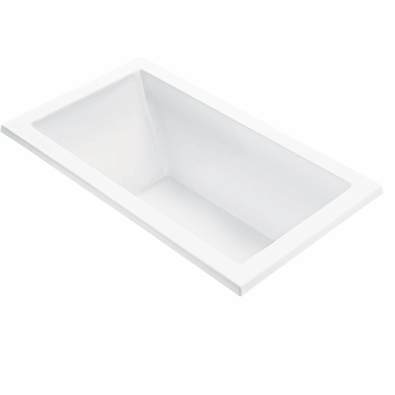 Andrea® 17 Soaking Acrylic Bathtub - 54 x 30, 19" H x 54" W x 32" D, Biscuit, Undermount