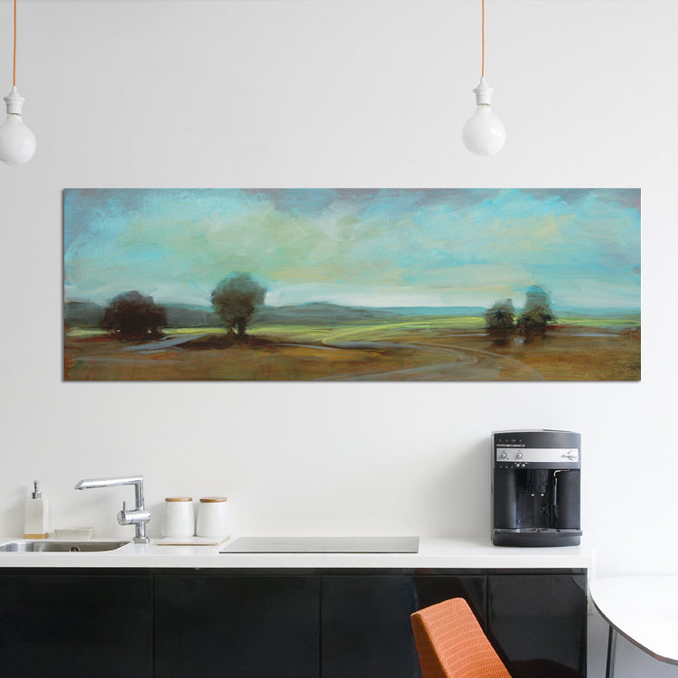 « landscape ci », reproduction sur toile, H 12 po x l 36 po x P 1,5 po, Toile avec cadre noir