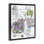 Cadre flottant Italie, croquis raisins et bistro, design par Susan Lugar