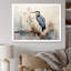 «Blue Great Heron In Miminal Harmony» sur toile-2062923918-2043472920