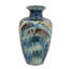 Vase réactif émaillé bleu et brun D8,7 x 15,5 po