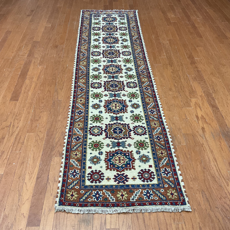  Handmade Kazak Wool Runner