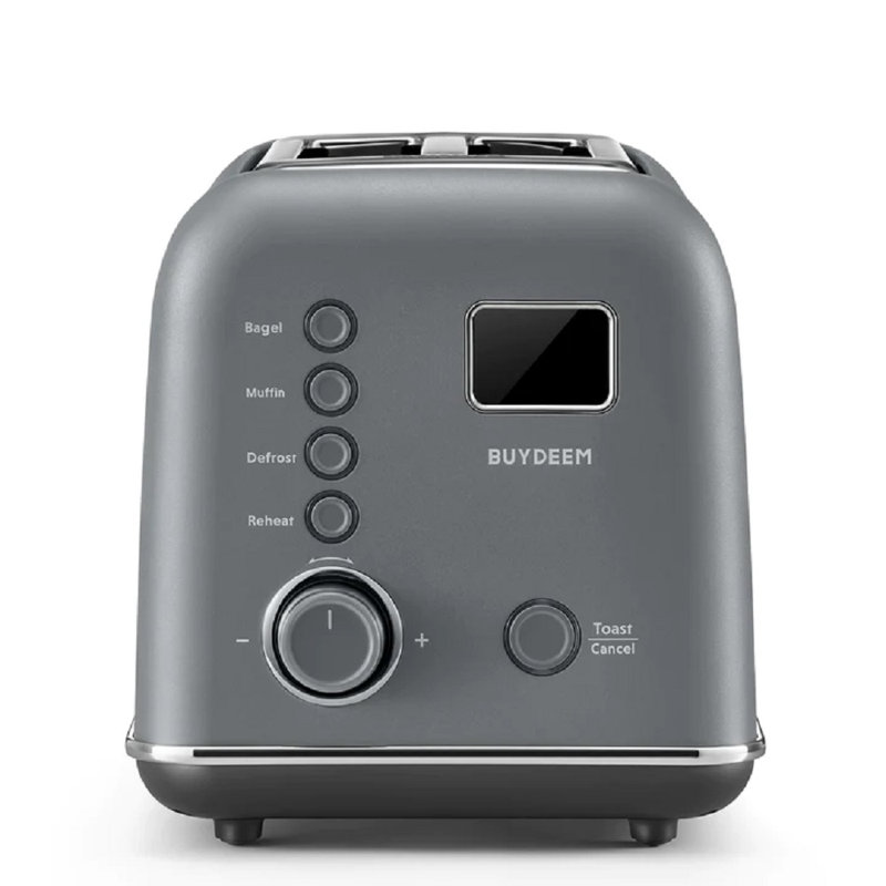 Buydeem Automatic Digital 2-Slice Toaster, Ink Grey