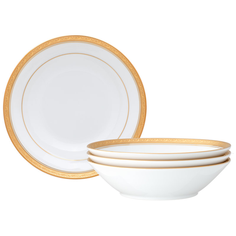 Bols à soupe Noritake Crestwood, 7 1/2 po, 12 oz (ensemble de 4), Or