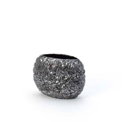 Vase ovale en papier froissé