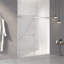Porte de douche coulissante double sans cadre de 56 à 60 po x H 70 po, verre trempé clair de 5/16 po (8 mm) de large épaisseur, couche facile à nettoyer, avec tampon-123117929