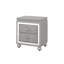 Table de chevet 2 tiroirs Cartert en gris