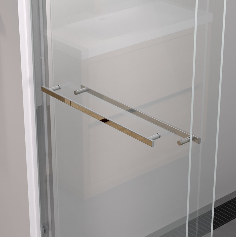 44-48"x76" Aluminum Frame Double Sliding Shower Door,Bypass Bathroom Sliding Door with Premium 1/4" (6mm) Clear Tempered Glass, Chrome Hardware Sliding Glass Shower Enclosure, Chrome Finished
