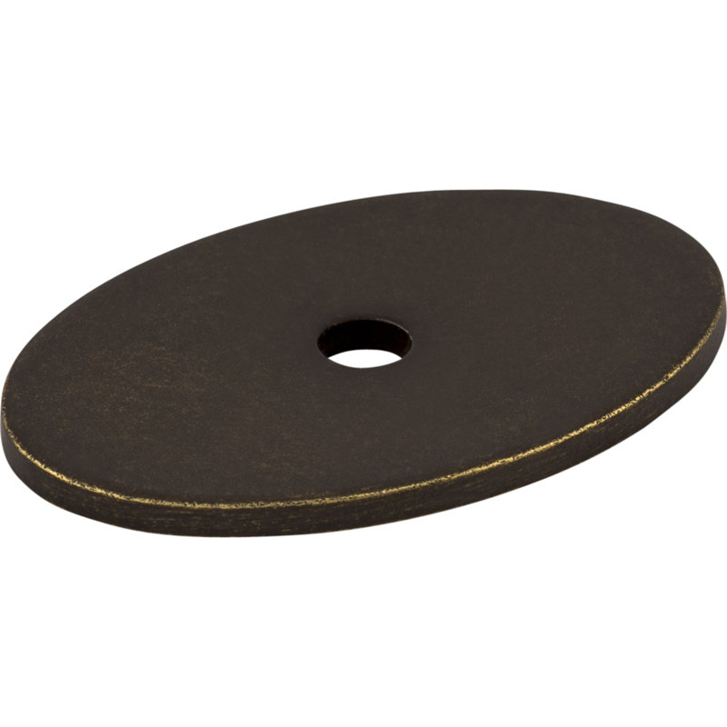 Oval  Backplate, German Bronze, 1.5" H x 1" W x 0.625" D