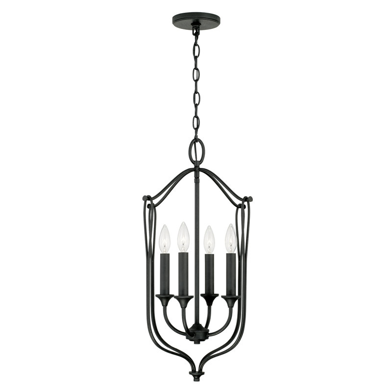 4 - Light Black Iron Lantern Pendant