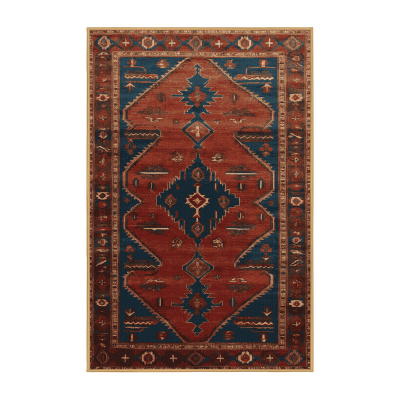 Tapis brun lavable à la machine, Rectangle 8 pi x 12 pi