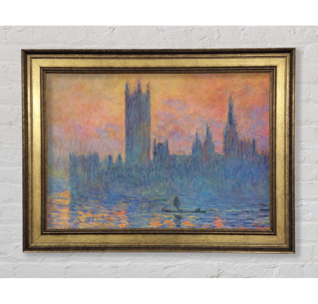 Monet London Parliament In Winter - Einzelner Bilderrahmen Kunstdrucke