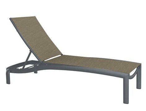 Kor Outdoor Metal Chaise Lounge, Cape Cove, Graphite