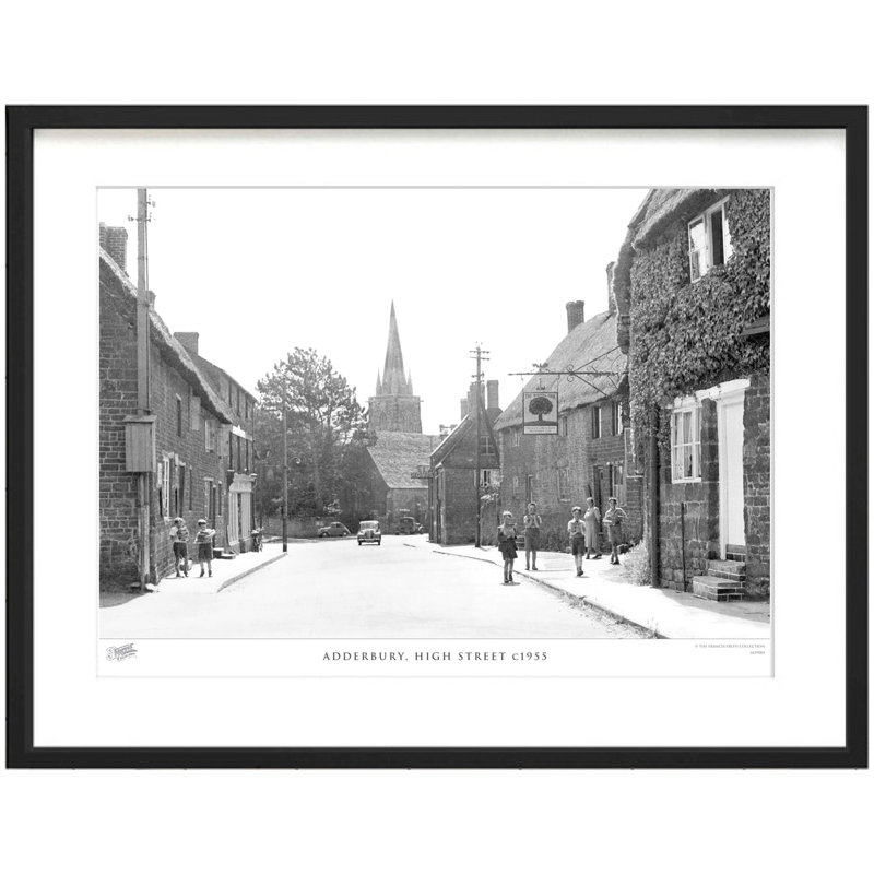 Adderbury, High Street C1955 by Francis Frith - Single Picture Frame Print, 40cm H x 50cm W x 2.3cm D