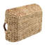 Ensemble de paniers de rangement tissés à la main avec poignées en bois, bacs en osier polyvalents (ensemble de 3)