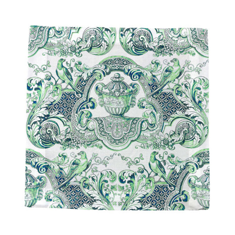 Cotton Blend Square Napkins, Green
