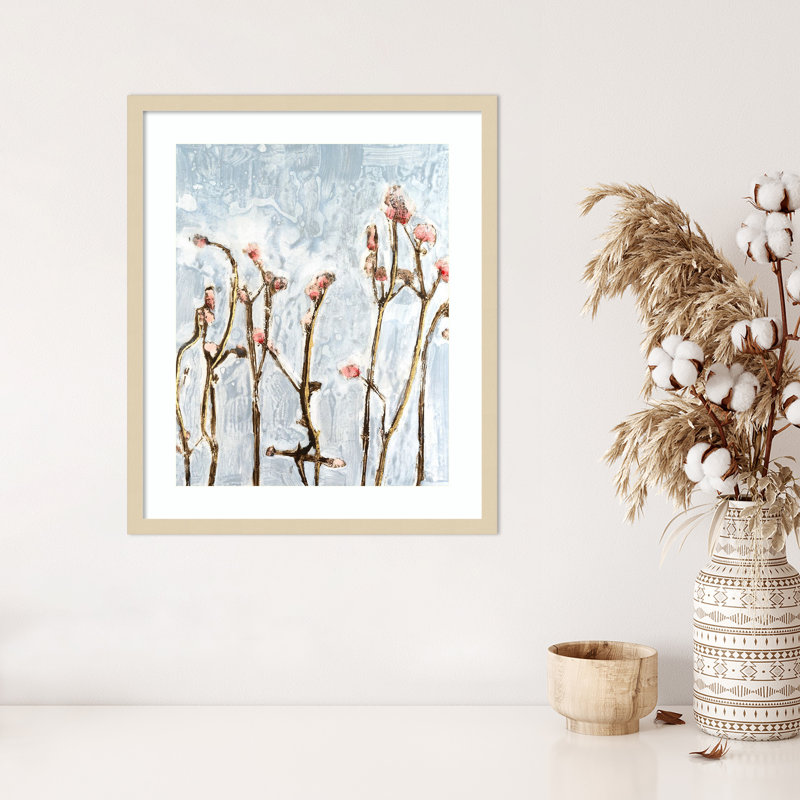 «Mimosa Meadow II» par Michael Willett, reproduction d'art encadrée sur bois, H 25 po x l 21 po