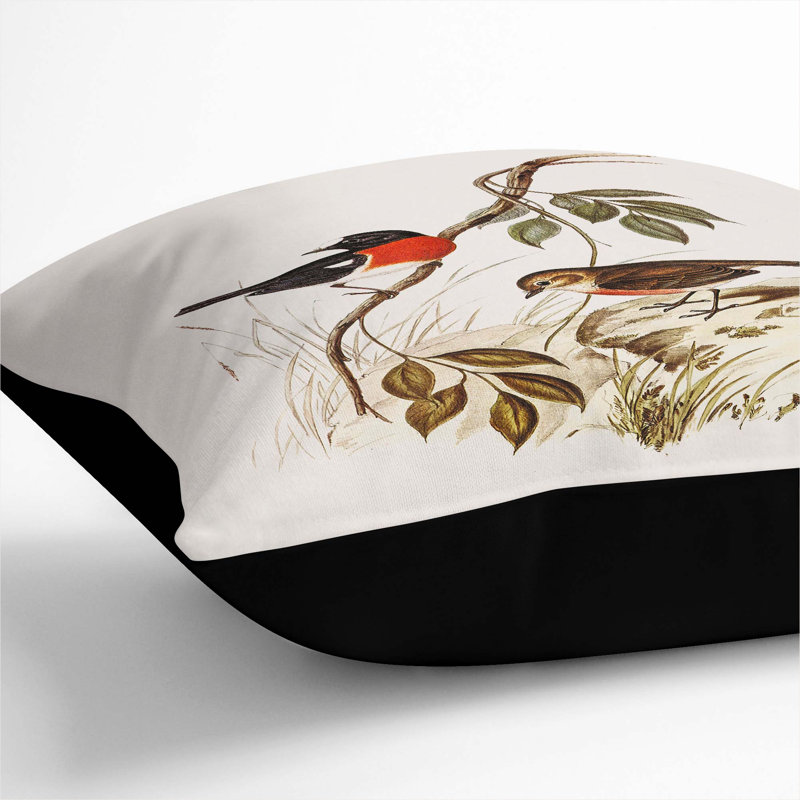 Square Throw Cushion, Black, 40cm H x 40cm W x 15cm D