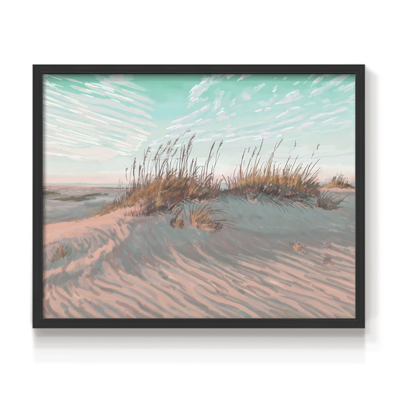 Dunes at Dawn III -Framed Print - Restickable, H 8 po x l 10 po, Noir, noir, noir, noir