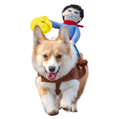 Halloween Pet Cowboy Riding Transformation Costume, Pet Supplies Costumes, Cospaly, Halloween Dog Clothes