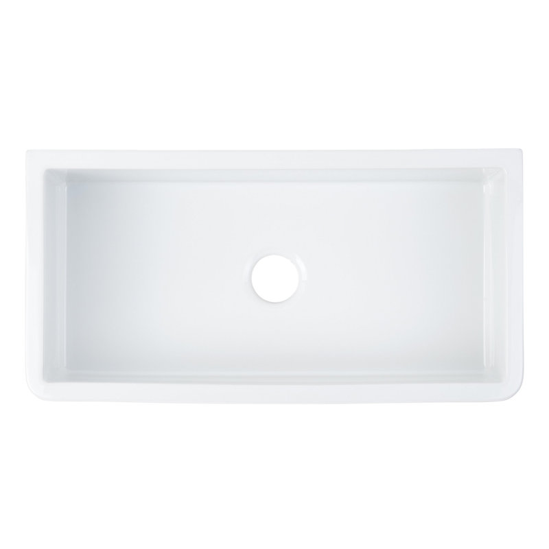 Grigham 34" L Farmhouse / Apron Kitchen Sink, White