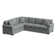 Canapé modulaire de coin large 117 po Bedford