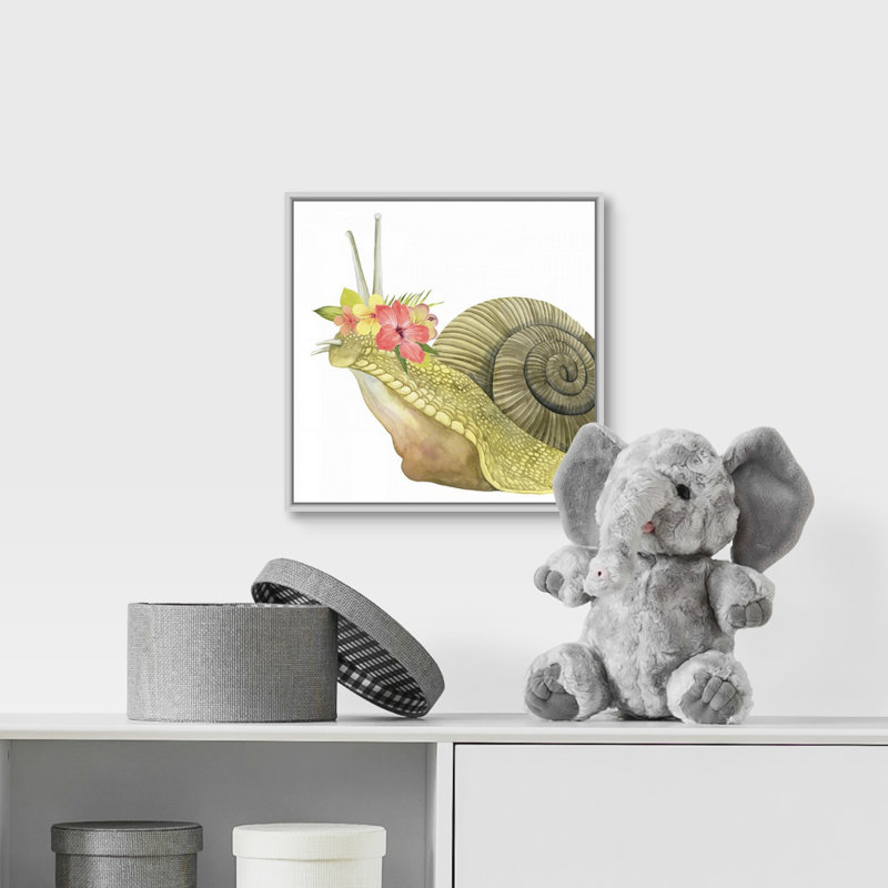 Art sur toile tropical halo i Shuttleworth, Cadre flottant blanc, H 12 po x l 12 po x P 1,75 po