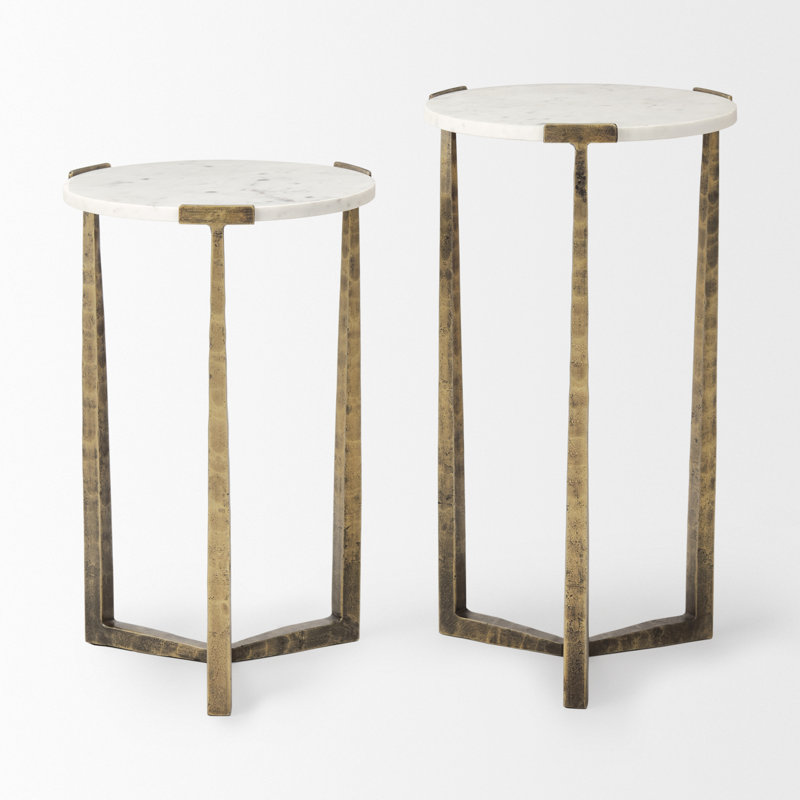 Marble Top End Table Set