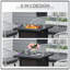 Table de foyer d'extérieur au gaz propane durable de 34 pouces, foyer carré au gaz en osier à auto-allumage de 50 000 BTU avec pare-vent en verre, couvercle, pierres de lave, base en acier, certification CSA, noir