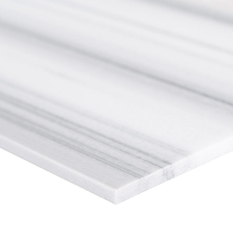Galata Blanca 12 in. x 24 in. Polished Marble Floor and Wall Tile