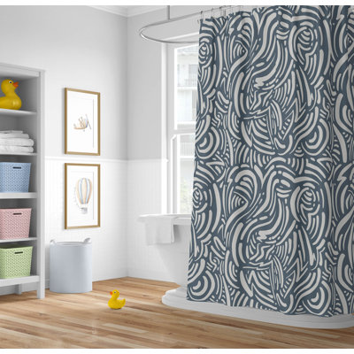 Cozy Swirl Ultra-Thin Lightweight Shower Curtain