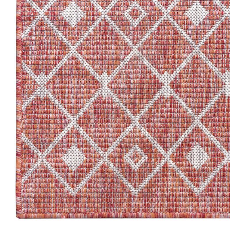 Tapis d'extérieur Preen couleur rouille, Rond 10 pi 8 po