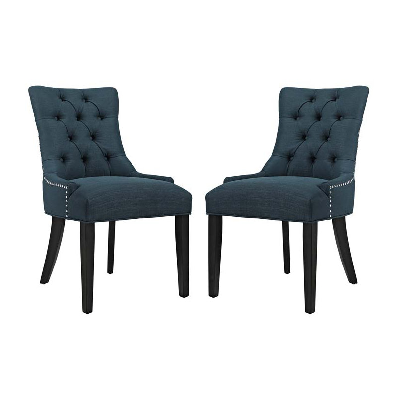 Regent Fabric Dining Chair, Azure