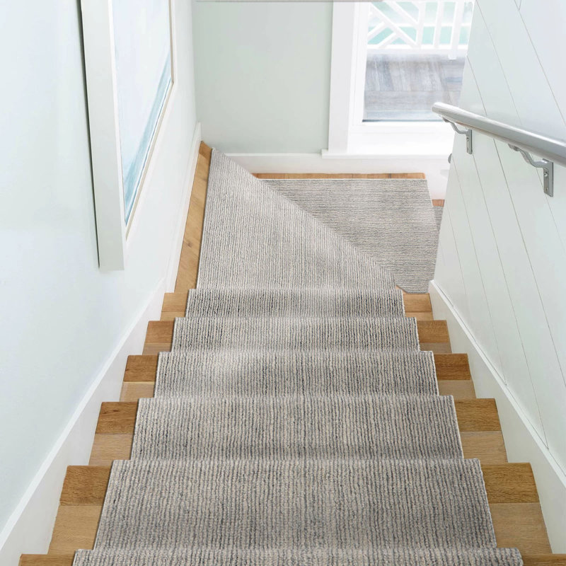 Tapis de couloir beige fait à la main sur mesure 31 pouces de large jusqu'à 30 pieds, Tapis de couloir 2 pi 7 po x 8 pi