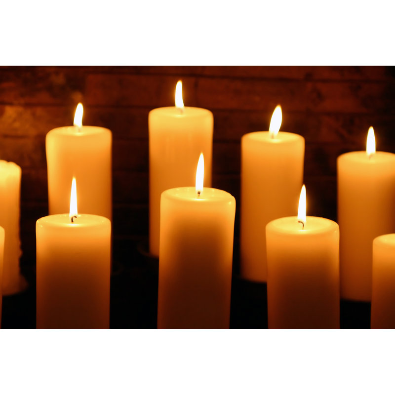 Candles # 2 par Dma - Photographie sur toile tendue, L 12 po x H 8 po