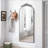 58"x24" Arched Full Body Mirror with Vintage Ornate Carved Applique on Top, Hanging Wall Mounted Mirror, for Living Room Bedroom Retro Home Decor Mirror-595742668