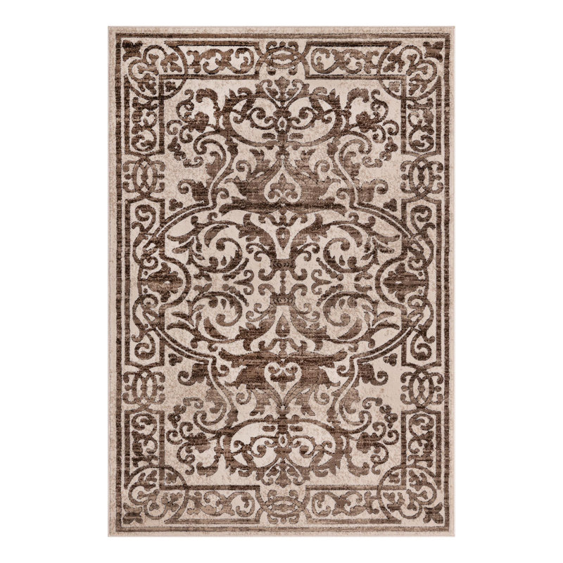 Alexzandar Ikat Indoor Rug, Rectangle 4' x 6'