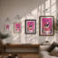Gazelle In Bloom Mid-Century - Single Picture Frame Print-1678912485-1678912487