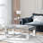 Casmer 15"H Rectangle Glass Coffee Table