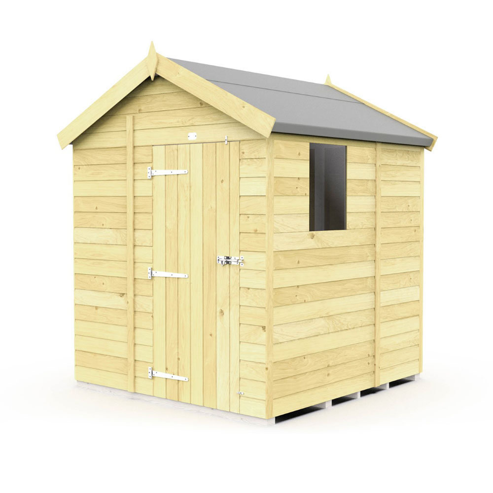 7ft x 5ft Apex Shed - Single Door with Windows