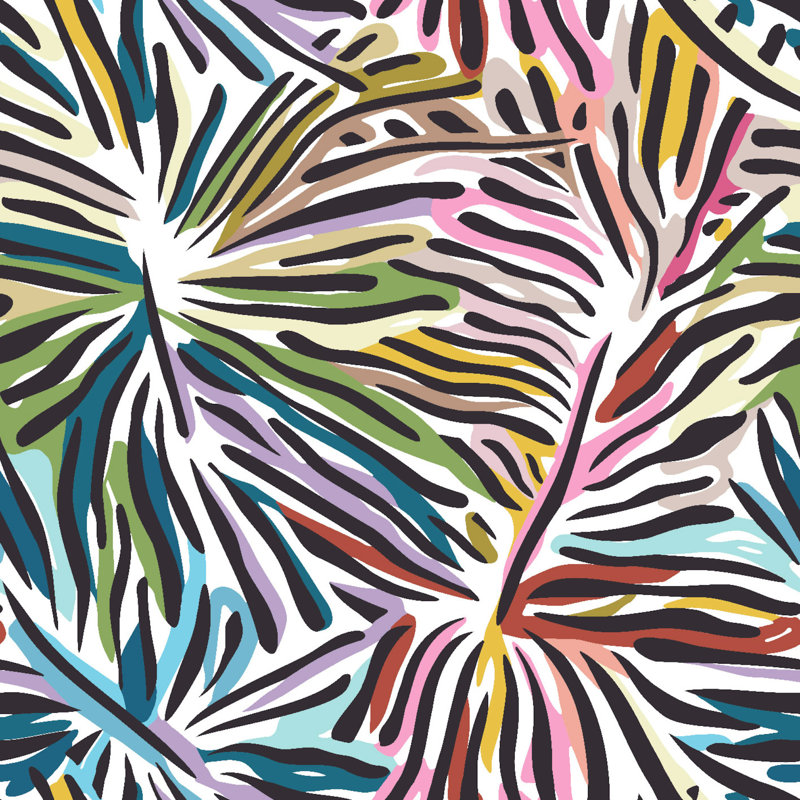 Flora Wallpaper, Blue