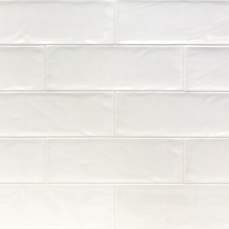 Pier 4'' W x 12'' L Ceramic Subway Singular Tile, White