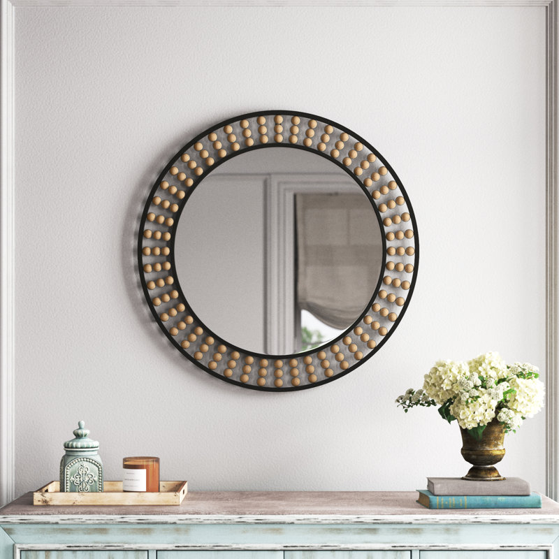 Miroir mural Arthell Mandy, Noir, noir, noir, noir