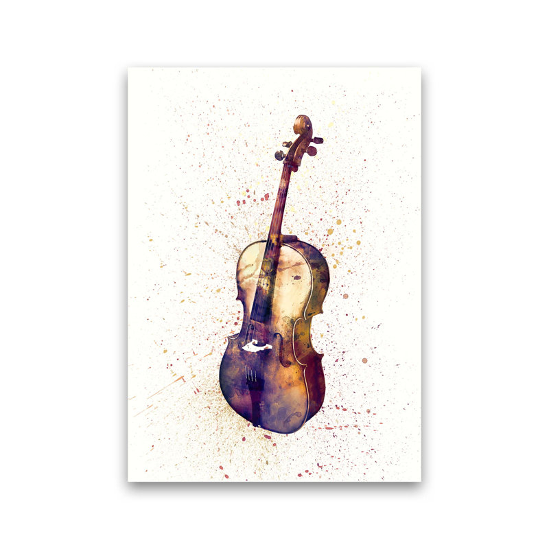 Cello Music by Michael Tompsett - Print, 42cm H x 30cm W x 1cm D, Unframed