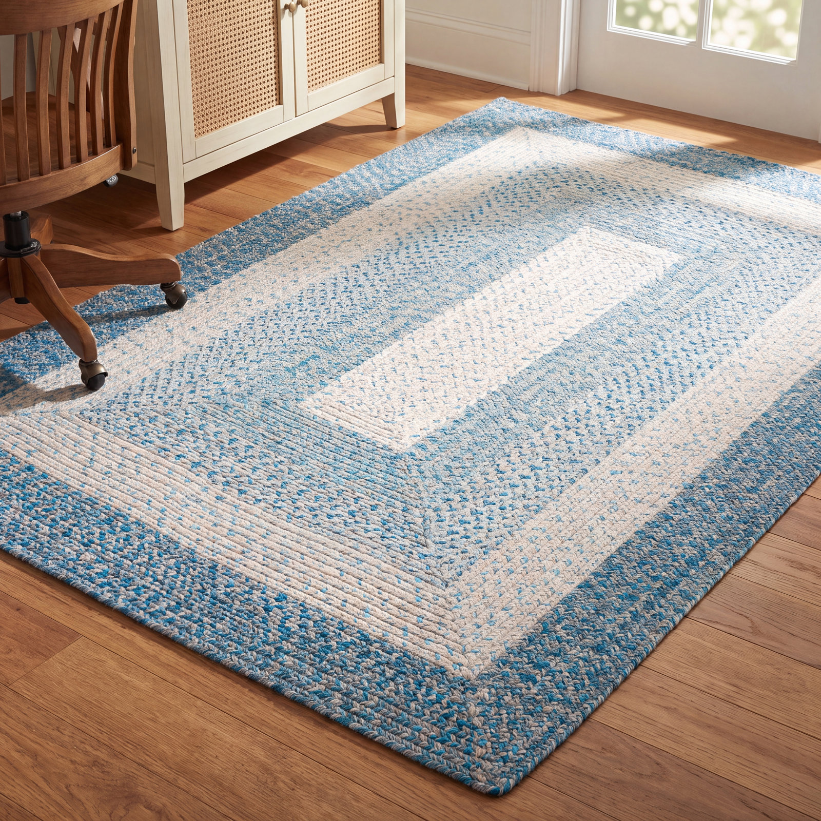 Washable Hand-Woven Chevron Rug, Rectangle 6' x 9'