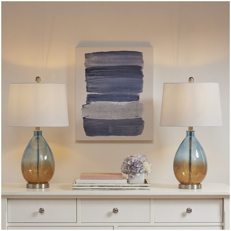 Lampe de table en verre Ombre, ensemble de 2