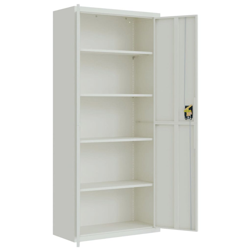 Adriean 2 -Door 4 -Shelf, Light Grey