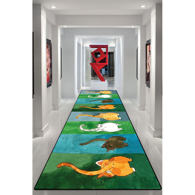 Luxurious Polyester Area Rug, 4.9 x 6.6 Feet | 100% Polyester, 35.3 Oz/sq yd | Non-Slip Dot Underside, 0.2 in Pile Height | Machine Washable, Elegant Digital Print | Perfect for Living Room, Bedroom & Office Decor